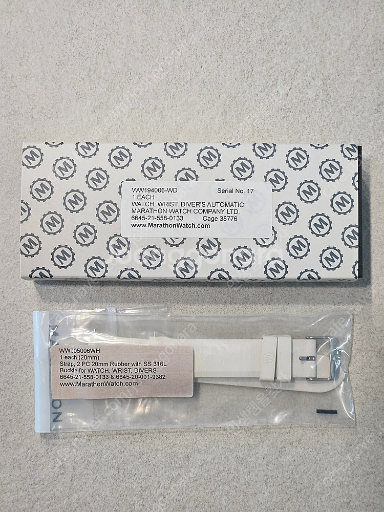마라톤 GSAR Artic 흰판 41mm 오토매틱 시계...--7