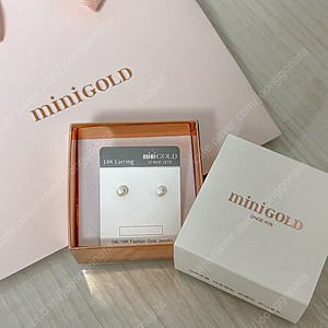 미니골드 14K 진주 귀걸이 3mm (정품케이스+쇼핑백 포함)