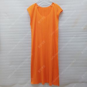택포 일본정품 이세이미야케 플리츠플리즈 민소매 나시 원피스 오렌지 사랑봉봉