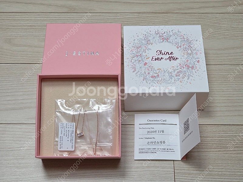 [미사용] 제이에스티나 14k 아이유 목걸이 귀걸이 세...--2
