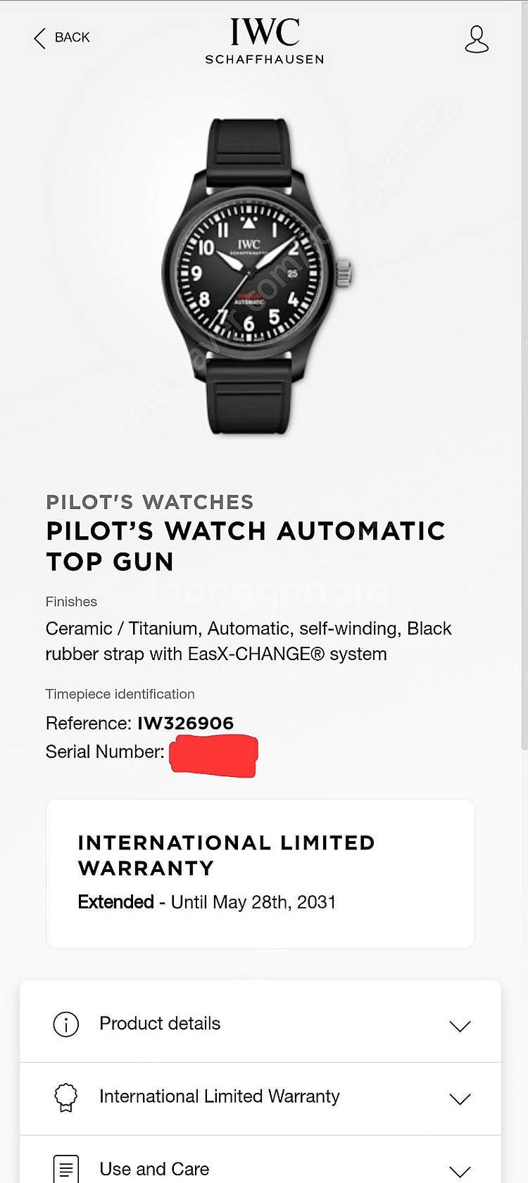 IWC 마크20 탑건 IW326906 판매--7