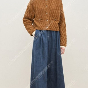 한섬 더 캐시미어 퀼팅벨벳 가디건 85