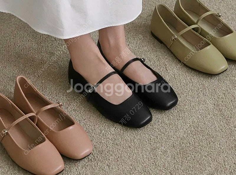 사뿐 니브레 메리제인 여자 구두 플렛슈즈 블랙 255mm--3