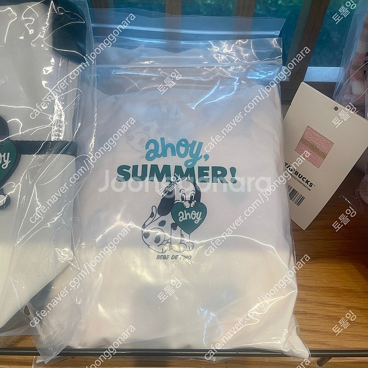 새상품 스타벅스 베베드피노 비치타월 판초/스타벅스 베베드피노 화이트 우비 / 스타벅스 서머 브리즈 니트 백 세트 가...--2