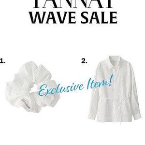 미개봉) 타낫 익스클루시브 셔츠 EV sheer shirt + 스크런치