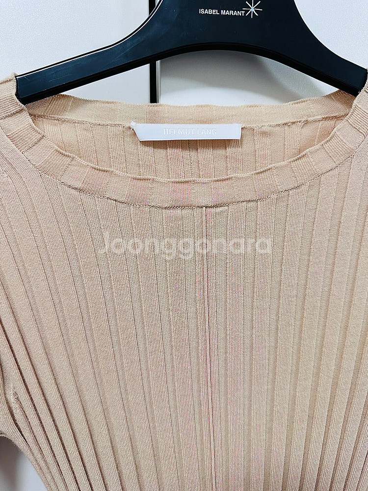 Helmutlang 헬무트랭 코튼 골지 탑--2