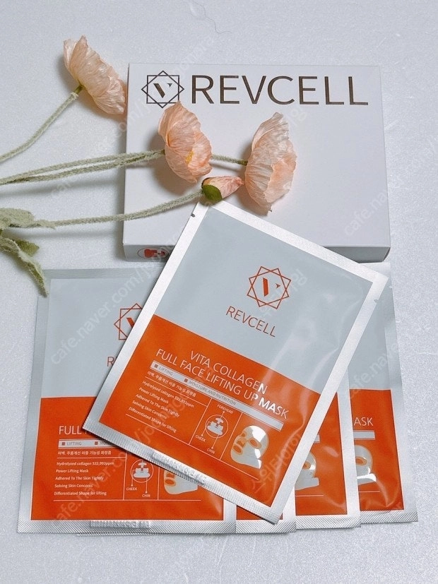REVCELL 리브이셀 비타 콜라겐 풀 페이스 리프팅 업 마스크팩 거상팩 아주 싸게 판매합니다^^ 이미지