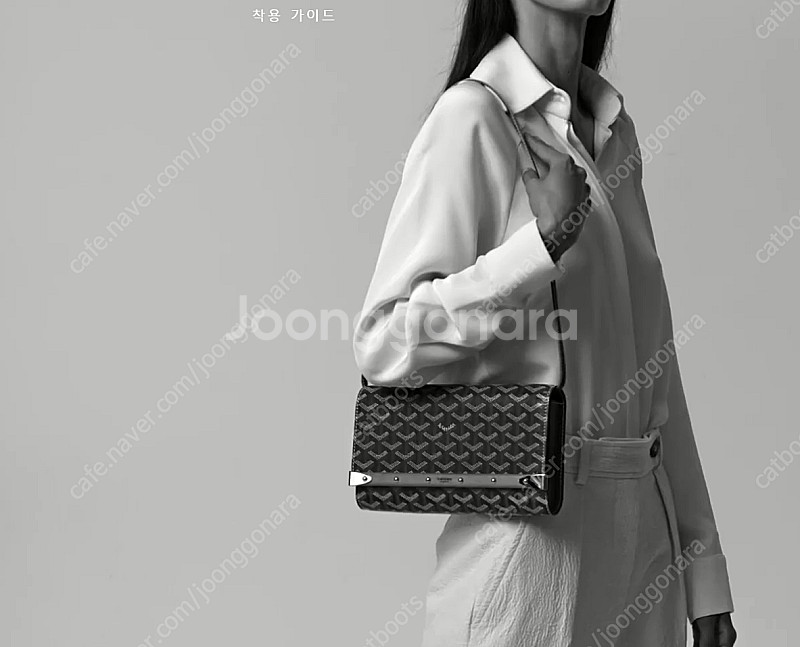 고야드 몬테카를로 클러치 PM 블랙&탄--3
