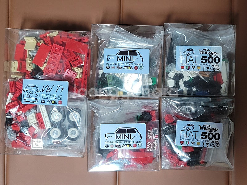 픽셀정키님 레고 창작 커스텀 미니쿠퍼 피아트 500 차...--1