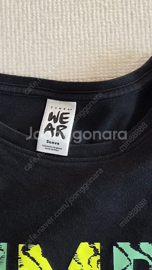 줌바웨어 정품 티셔츠--1
