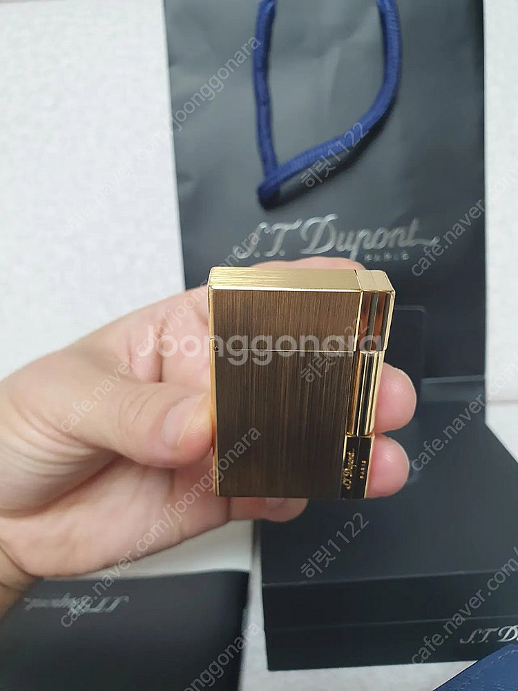 [정품] 듀퐁라이터 라인2 ca18213 브러쉬드 금장...--0