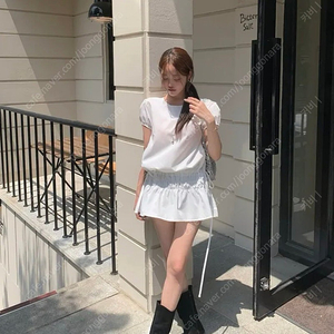 반택포)새상품)반팔 블라우스 원피스
