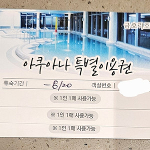 금호리조트 조식, 아쿠아나 이용권 팝니다.