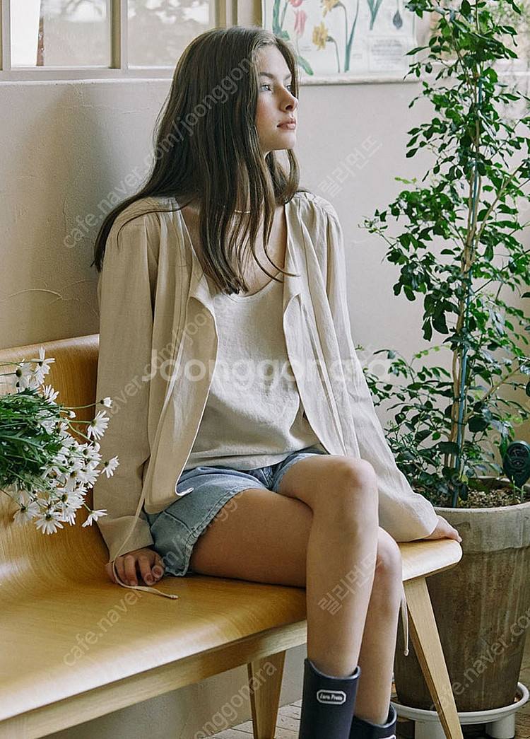 논로컬 린넨 블라우스 가디건(새상품)--1