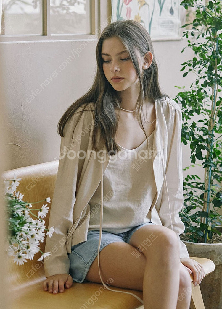 논로컬 린넨 블라우스 가디건(새상품)--2