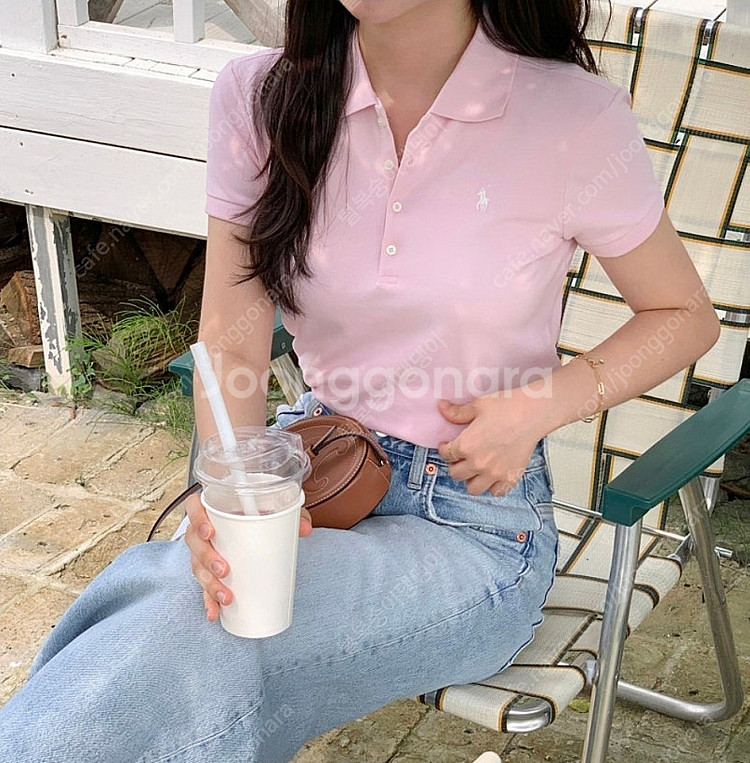 폴로 걸즈 PK 카라반팔티 XL 블랙/핑크/엘리트블루--4