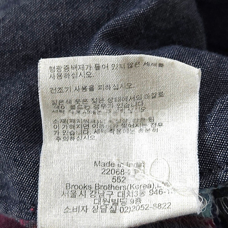 허리38)브룩스브라더스 패치워크 체크 반바지 여름--5