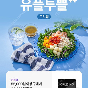 유플투쁠 그리팅 5.5만 이상 구매 시 2만원 할인 쿠폰 (1,000원)