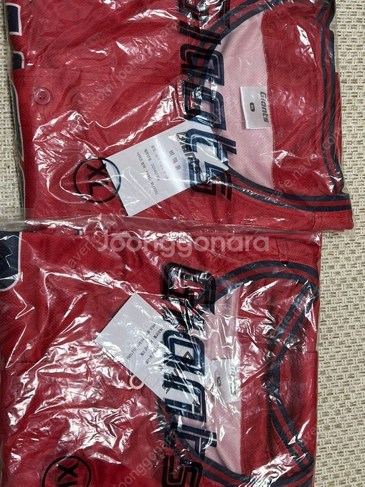 롯데자이언츠 동백유니폼 XL 새상품--0