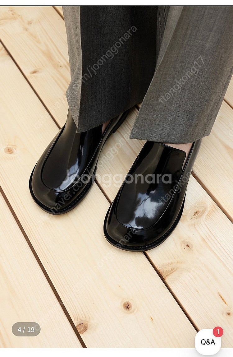 오르 ORR 퍼피 로퍼 블랙 유광/1cm/230--0