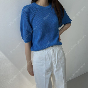 [새상품] 오브오브 반팔 니트 블루 오브오브 ALLEN RAGLAN KNIT