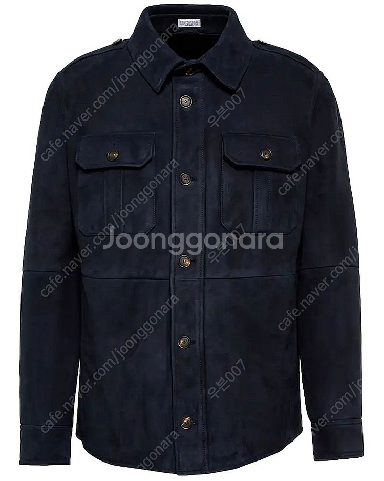 브루넬로쿠치넬리/22fw 스웨이드 무스탕자켓 네이비/L...--7