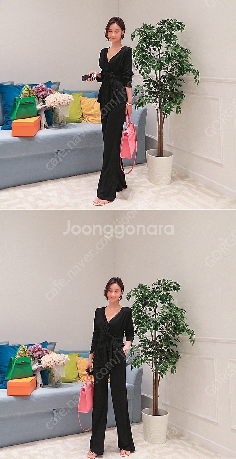 (새상품) 업클로젯 꼬임 투피스 블랙 FREE / 더로랑 더마농 러브썸원 라운지룩 슬로우앤드 베이델리 에드모어 하이...--2