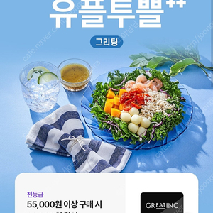 그리팅 55000원이상 구매시 20000원 할인쿠폰