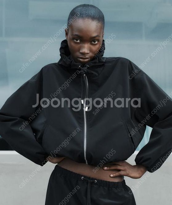 ZARA 자라 후드 점퍼 S 사이즈(블랙)--0