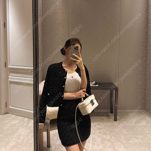 더로랑 펄 시퀀 가디건 블랙 셋업s