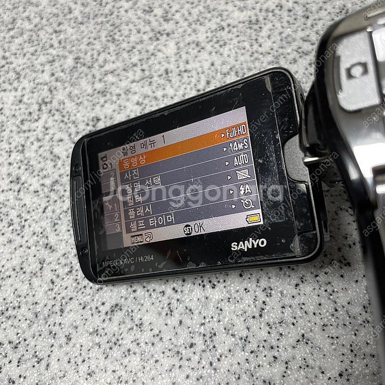 산요 작티 CA100 블랙 디지털카메라 캠코더 디카 똑...--3