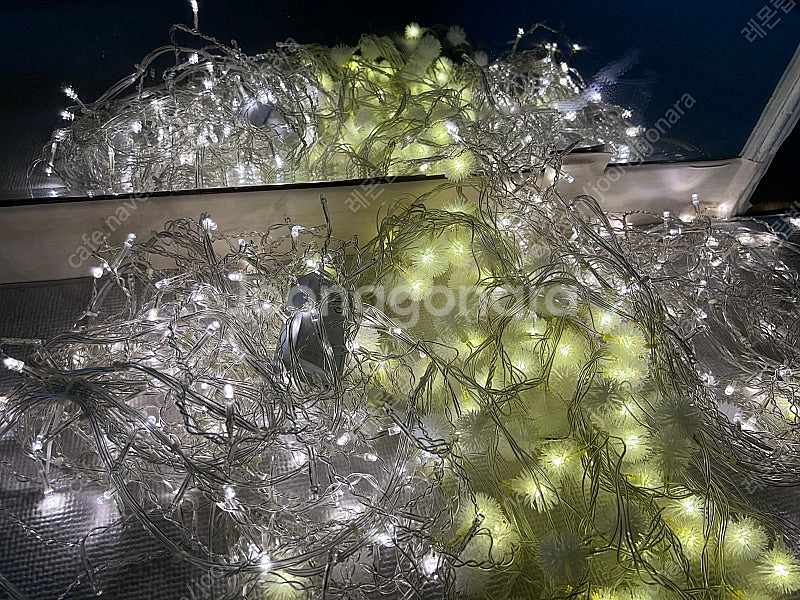 캠핑 크리스마스트리 전구 고드름형 눈송이형--0