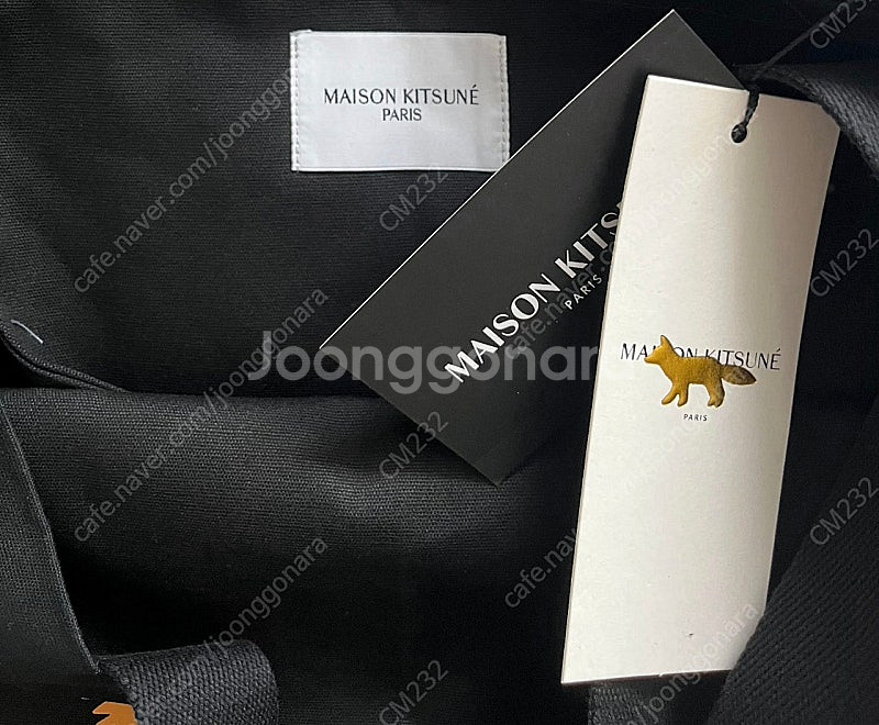 메종키츠네 폭스헤드 에코백 토트백 가방 블랙 새제품--2