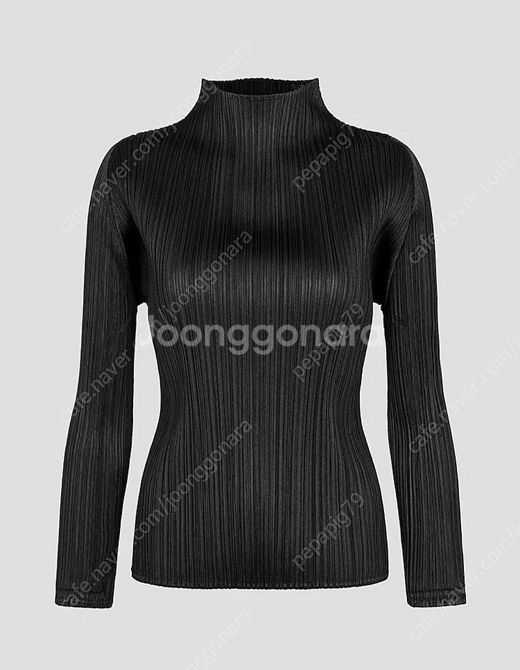 이세이미야케 플리츠플리즈 탑 10월 먼슬리 탑 블랙--0