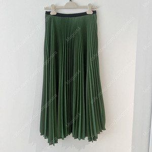 바네사브루노 그린 플리츠 스커트 S