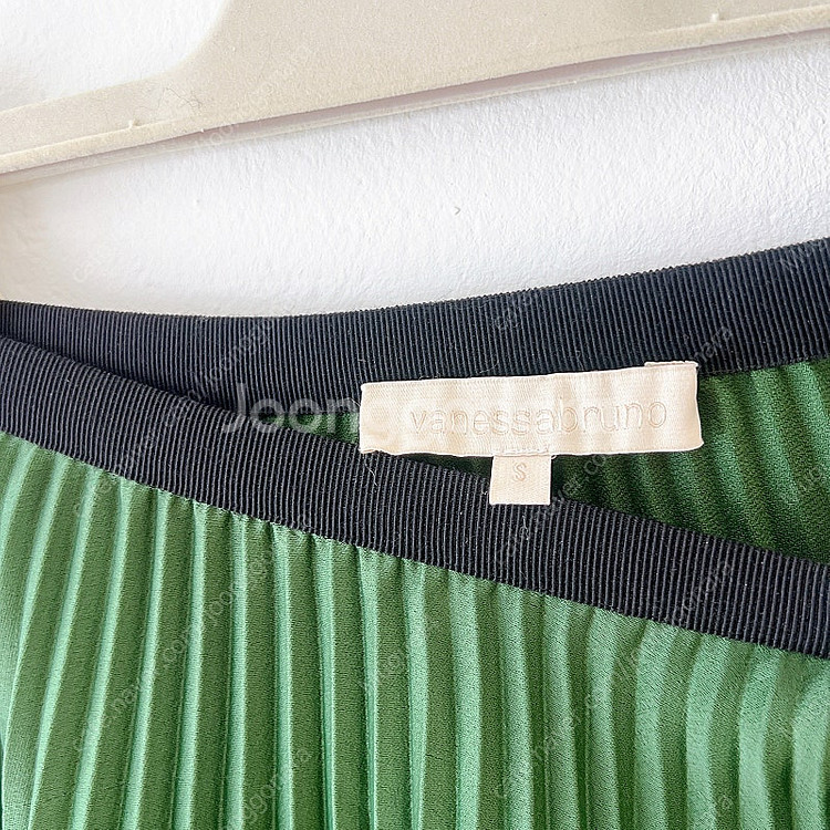 바네사브루노 그린 플리츠 스커트 S--3