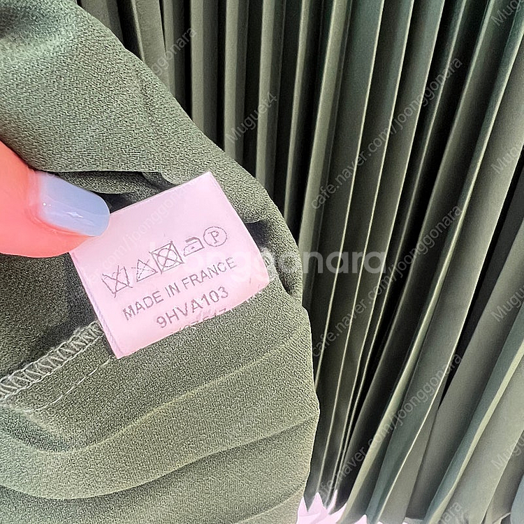 바네사브루노 그린 플리츠 스커트 S--6