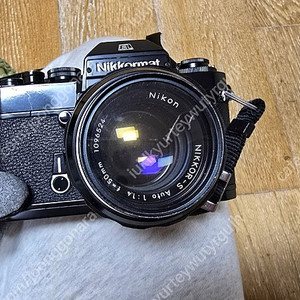 nikkomat 니코마트 EL 블랙 필름 카메라 + 니콘 MF 렌즈 NIKKOR-S Auto 50mm F1.4 non-Ai 렌즈