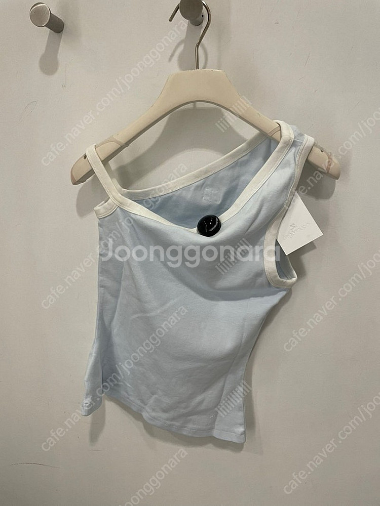 Courreges 꾸레쥬 원숄더 탑 아이스블루 M 새상...--6