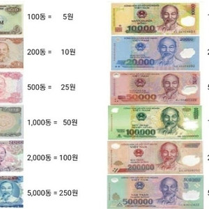 베트남 동 (베트남 화폐) 간절하게 구합니다. 바로 살게요. (성남수원용인)