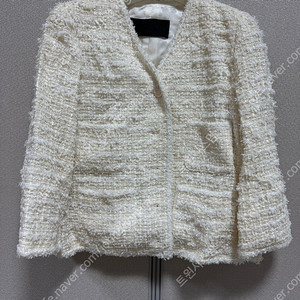 베르데오시도(VerdeOssido) 111. Lilas Tweed Jacket. (Feather-like Off-White) 트위드 자켓-L사이즈