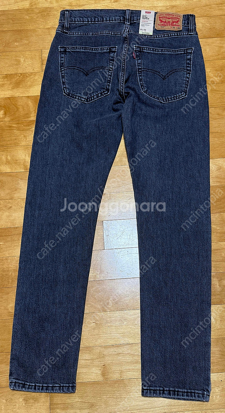 리바이스 512 청바지 31x32 사이즈 다크 그레이 워싱진 levis 512 slim taper jeans--2