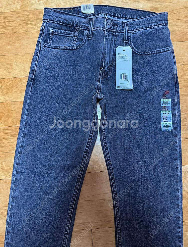 리바이스 512 청바지 31x32 사이즈 다크 그레이 워싱진 levis 512 slim taper jeans--3