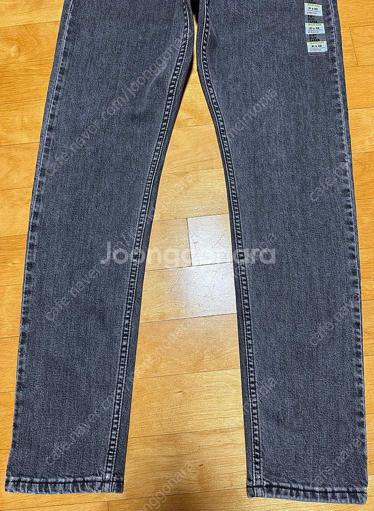 리바이스 512 청바지 31x32 사이즈 다크 그레이 워싱진 levis 512 slim taper jeans--4