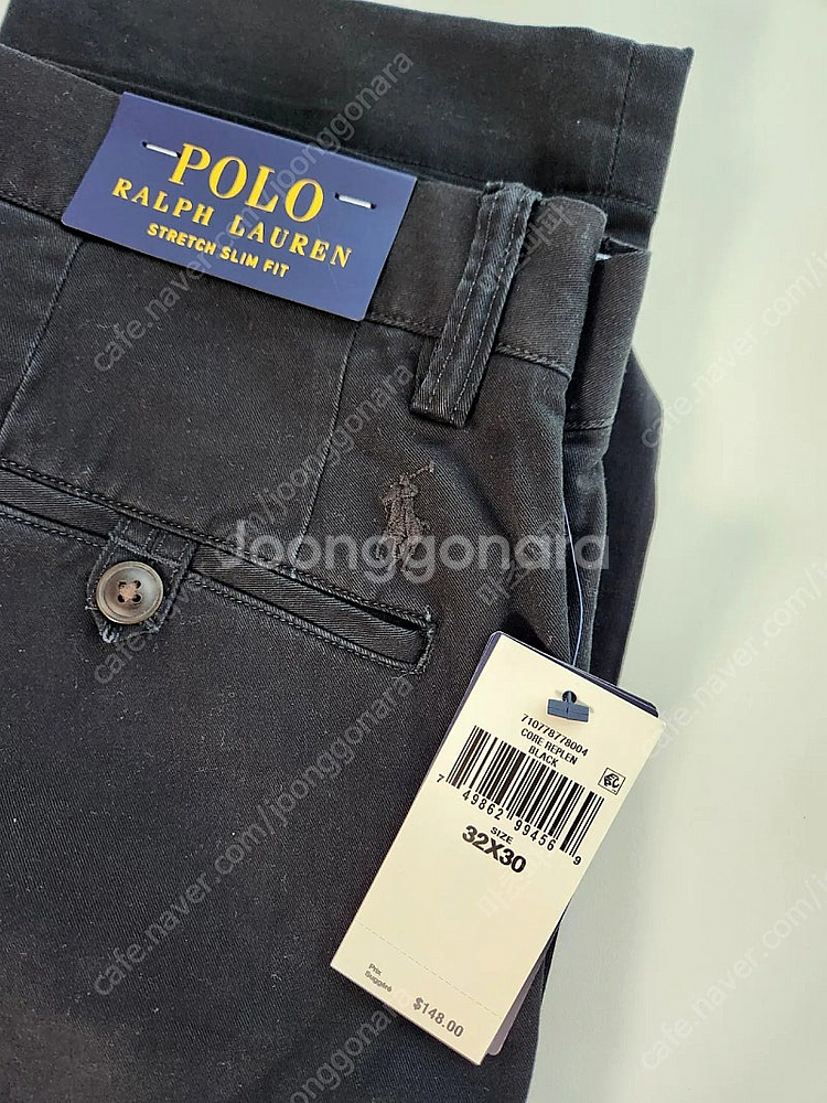 polo ralphlauren 폴로 치노 스트레치 팬츠 (블랙 32X30 사이즈)--1