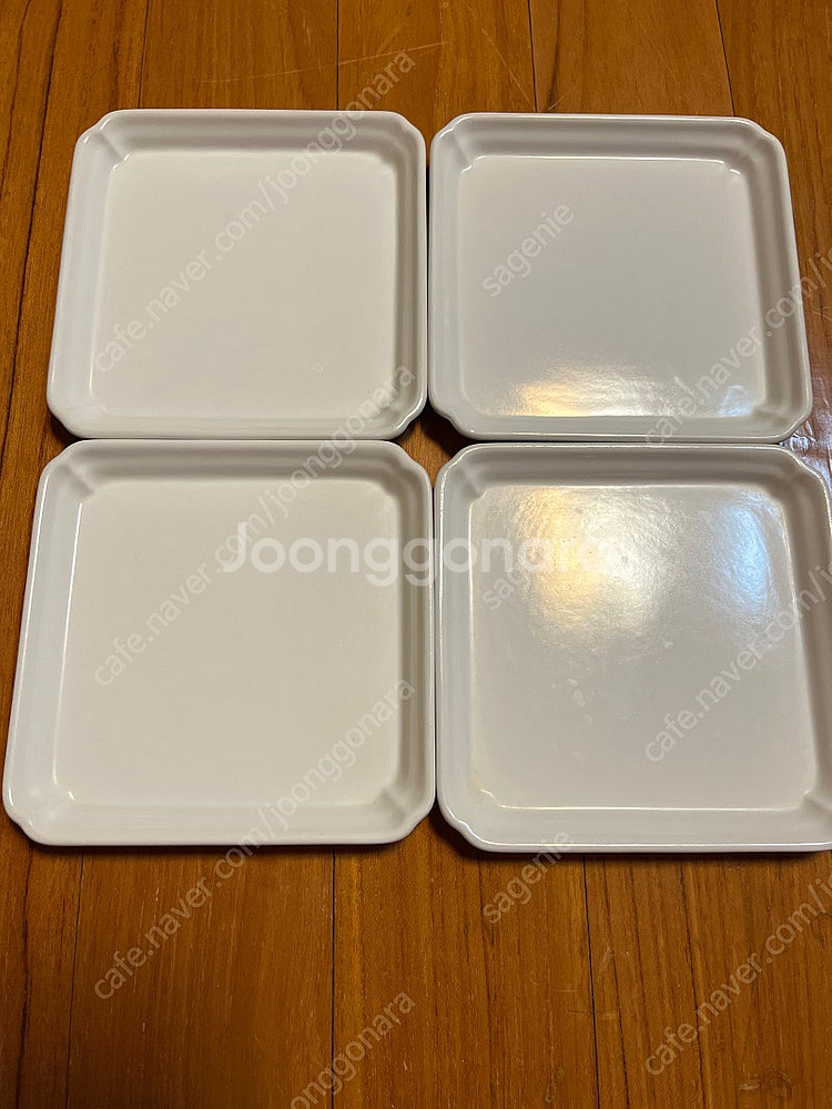 문도방 도자기 라운드 사각접시--0