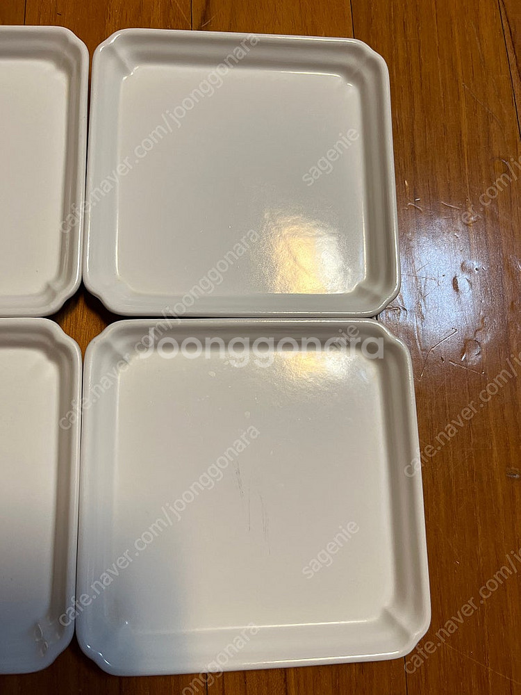 문도방 도자기 라운드 사각접시--3