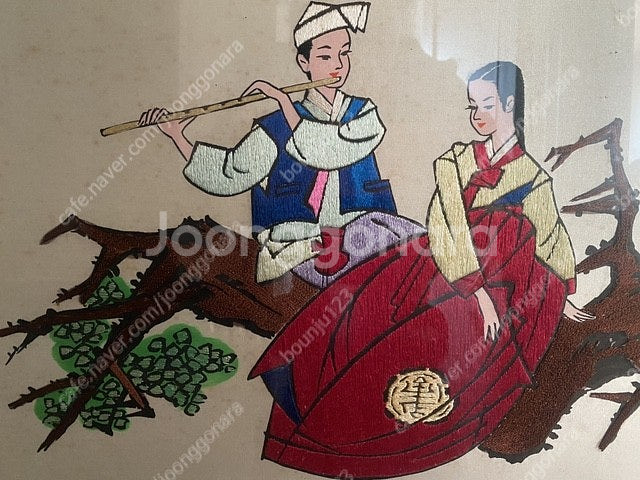 사랑운 행운 자수 액자--0