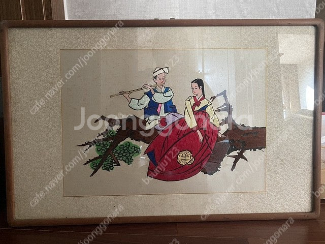 사랑운 행운 자수 액자--1