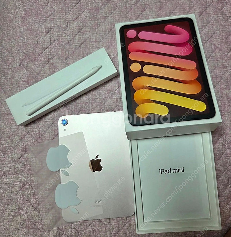 아이패드 미니6 핑크색상 64GB 애플펜슬2 풀박스입니...--0
